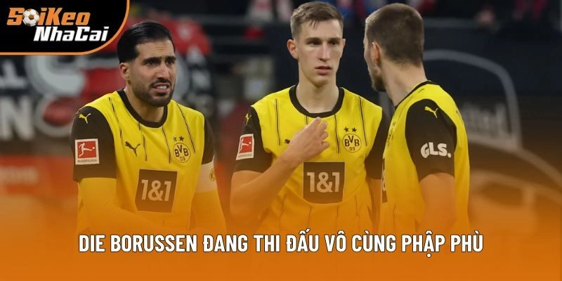 Die Borussen đang thi đấu vô cùng phập phù